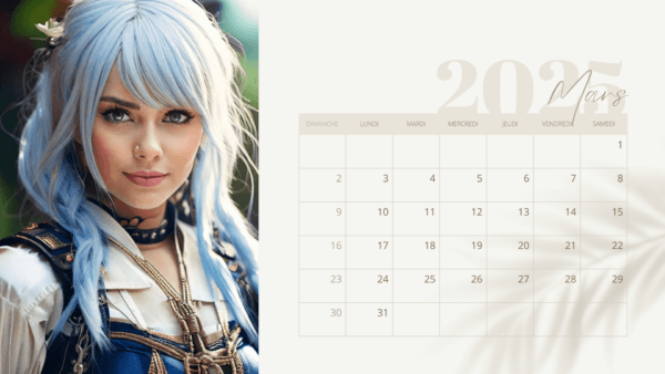 calendrier cosplay